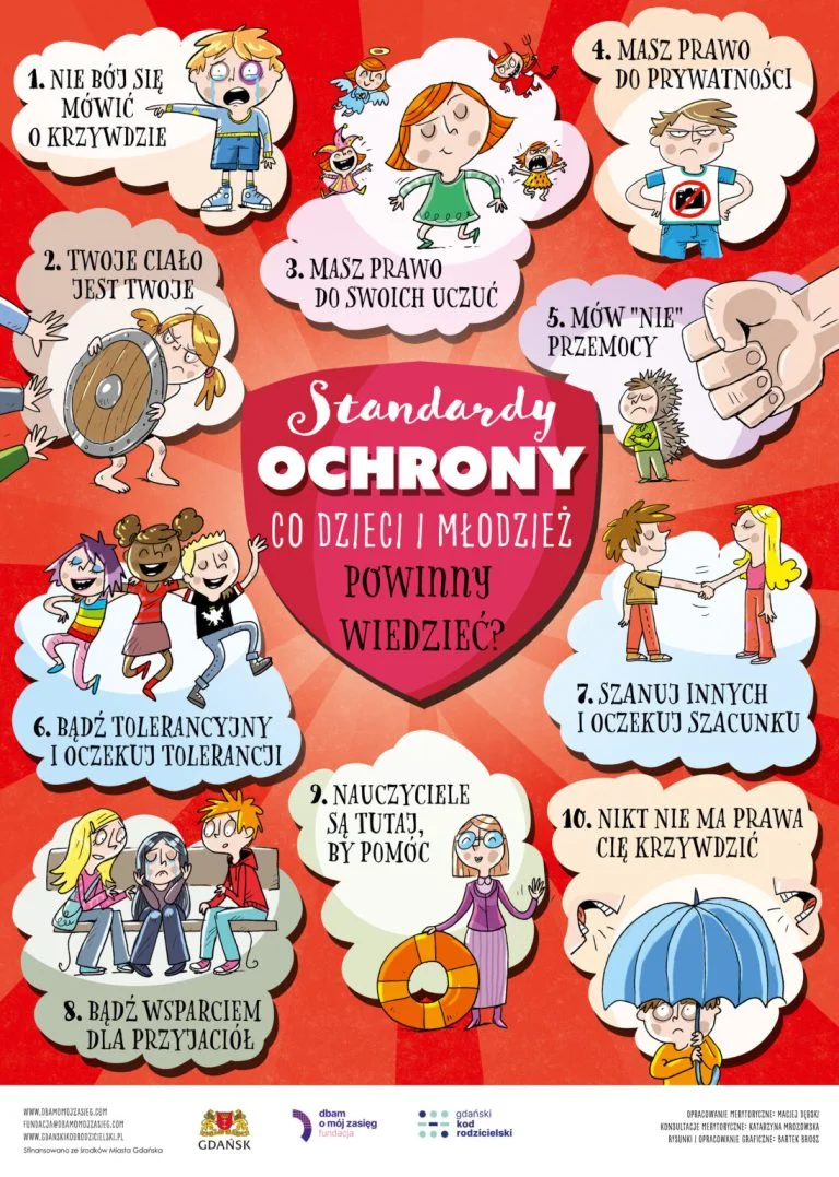 Plakat standardów ochrony małoletnich MKS Truso Elbląg