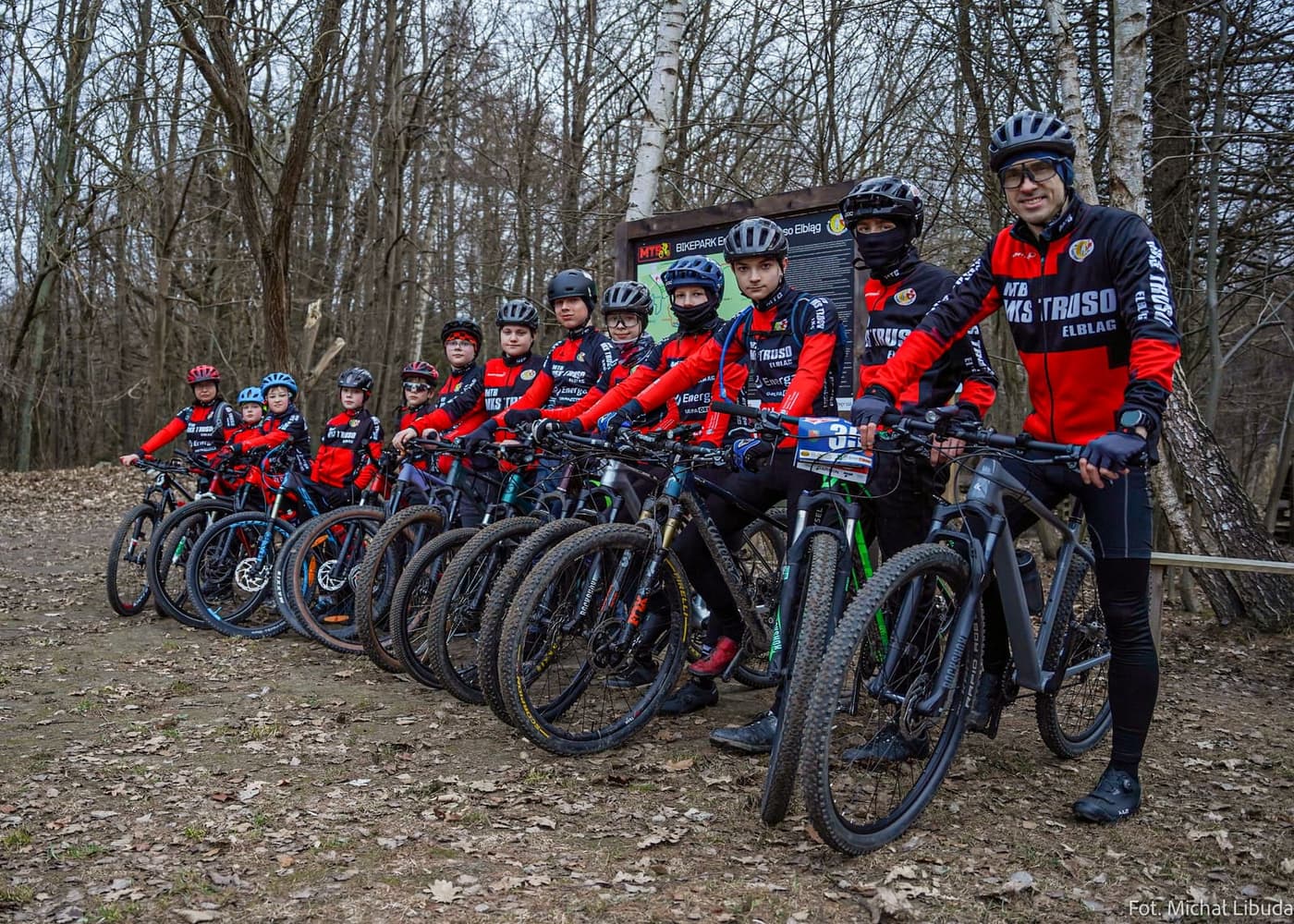 Trening sekcji MTB w Bażantarni